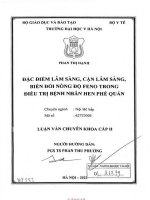 Đặc điểm lâm sàng cận lâm sàng biến đổi nồng độ feno trong điều trị bệnh nhân hen phế quản