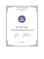 Bài thảo luận học phần  đánh giá thực hiện công việc