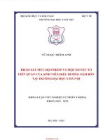 Khảo sát mức độ stress và một số yếu tố liên quan của sinh viên điều dưỡng năm bốn tại trường đại học y hà nội