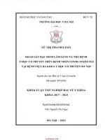 Khảo sát đặc điểm lâm sàng và thể bệnh y học cổ truyền trên bệnh nhân covid 19 kéo dài tại bệnh viện đa khoa yhct hà nội