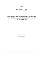 Bài tiểu luận logistics thương mại điện tử xuyên biên giới– các yếu tố thành công chiến lược cho vậntải hàng không