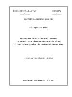 Tổ chức bồi dưỡng công chức phường trong điều kiện xây dựng chính quyền đô thị từ thực tiễn quận bình tân, thành phố hồ chí minh