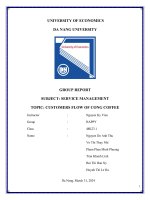 Group report subject service management topic customers flow of cong coffee