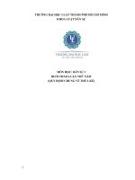 Môn học dân sự 1 buổi thảo luận thứ năm (quy định chung về thừa kế)