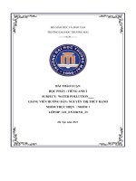 Bài thảo luận subject water pollution