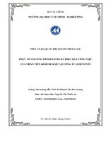 Thực tế chương trình đánh giá hiệu quả công việc của nhân viên kinh doanh tại công ty leoevents