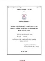 Tìm hiểu kiến thức thực hành vệ sinh sau đẻ cảu các sản phụ đẻ thường tại khoa phụ sản bv bạch mai