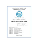 Tiểu luận môn học  lịch sử kinh tế quốc dân  khủng hoảng kinh tế mỹ