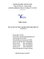 BÀI TẬP THỰC TẬP HỆ THỐNG ĐIỆN ĐIỆN TỬ Ô TÔ (0+3)
