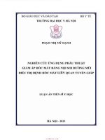 Nghiên cứu ứng dụng phẫu thuật giảm áp hốc mắt bằng nội soi đường mũi điều trị bệnh hốc mắt liên quan tuyến giáp