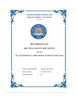 Bài thảo luận ktmt bài thảo luận sự vận hành của thời trang xanh tại việt nam