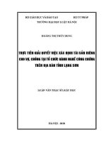 Luận văn thạc sĩ Luật học: Thực tiễn giải quyết việc xác định tài sản riêng cho vợ, chồng tại tổ chức hành nghề công chứng trên địa bàn tỉnh Lạng Sơn