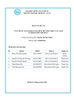 BÁO CÁO DỰ ÁN ỨNG DỤNG TEACHABLE MACHINE ĐỂ NHẬN DIỆN CÁC LOẠI Ô NHIỄM MÔI TRƯỜNG