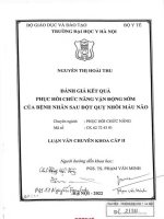 Đánh giá kết quả phục hồi chức năng vận động sớm của bệnh nhân sau đột quỵ nhồi máu não
