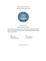 Đề tài nghiên cứu ảnh hưởng của các yếu tố chỉ số tiếp cận đất đai, chỉ số thết chế pháp lý và an ninh thực thi đến chỉ số năng lực cạnh tranh cấp tỉnh (pci) của hà nội giai đoạn năm 2012 2022