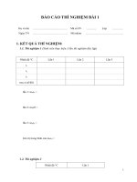 Báo cáo thí nghiệm hóa đại cương