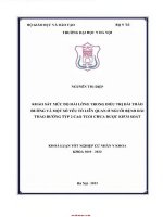 Khảo sát mức độ hài lòng trong điều trị đái tháo đường và một số yếu tố liên quan ở người bệnh đái tháo đường typs 2cao tuổi chưa được kiểm soát