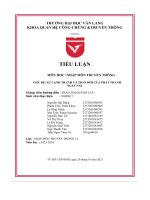 Tiểu luận môn học nhập môn truyền thông chủ đề sự cạnh tranh và thay đổi của phát thanh ngày nay