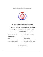Báo cáo thực tập tốt nghiệp chuyên ngành kinh tế vận tải biển chuyên đề nghiệp vụ khai thác tàu container