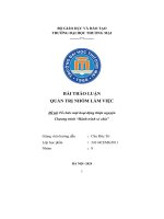Bài Thảo Luận Quản Trị Nhóm Làm Việc Đề Tài Tổ Chức Một Hoạt Động Thiện Nguyện Chương Trình “Hành Trình Sẻ Chia”.Pdf