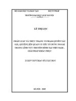 Luận văn thạc sĩ Luật học: Pháp luật và thực trạng vi phạm quyền tác giả, quyền liên quan có yếu tố nước ngoài trong lĩnh vực truyền hình tại Việt Nam - Giải pháp khắc phục