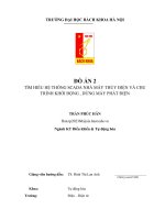 Đồ án 2 tìm hiểu hệ thống scada nhà máy thủy điện và chu trình khởi động , dừng máy phát điện