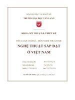 Tiếu luận cuối kì – môn nghệ thuật học nghệ thuật sắp đặt ở việt nam
