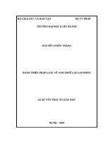 Luận văn thạc sĩ Luật học: Hoàn thiện pháp luật về cho thuê lại lao động