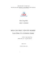 (Tiểu luận) báo cáo thực tập tốt nghiệptại công ty cổ phần tksic