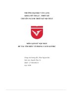 Môn lịch sử nội thất đề tài tìm hiểu về phong cách gothic