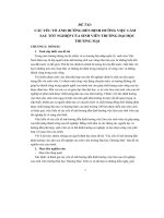 Các yếu tố ảnh hưởng đến định hướng việc làm sau tốt nghiệp của sinh viên trường đại học thương mại