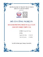ĐỒ ÁN CÔNG NGHỆ IN SO SÁNH PHƯƠNG PHÁP IN LỤA VÀ IN CHUYỂN NHIỆT TRÊN VẢI