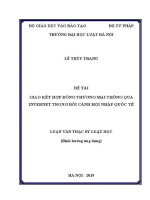 Luận văn thạc sĩ Luật học: Giao kết hợp đồng thương mại thông qua Internet trong bối cảnh hội nhập quốc tế