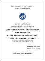PHÂN TÍCH CHIẾN LƯỢC KINH DOANH CỦA TẬP ĐOÀN VIỄN THÔNG QUÂN ĐỘI VIETTEL TẠI THỊ TRƯỜNG VIỆT NAM