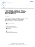 Climate change policy and new zealand s  national interest   the need for embedding climate change policy into a sustainable development agenda