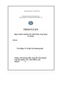 Thảo luận học phần kinh tế thương mại đại cương tác động về xã hội của thương mại”