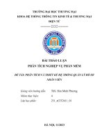 Thảo luận phân tích nghiệp vụ phần mềm đề tài phân tích và thiết kế hệ thống quản lý hồ sơ nhân viên