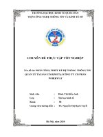 Chuyên đề thực tập tốt nghiệp: Phân tích, thiết kế hệ thống thông tin quản lý tài sản cố định tại Công ty Cổ phần Workway