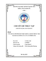 Chuyên đề thực tập: Ứng dụng mô hình kết hợp arima-garch trong việc dự báo giá đóng cửa của cổ phiếu pgs