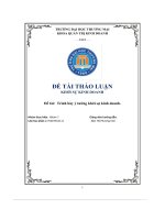 Đề tài thảo luận khởi sự kinh doanh đề tài  trình bày ý tưởng khởi sự kinh doanh