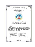 Chuyên đề thực tập: Hiệu quả của kỹ thuật phân nhóm dữ liệu theo WOE (Weight of Evidence) trong bài toán phân loại sử dụng mô hình Logistic và thuật toán học máy
