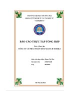 Báo cáo thực tập tổng hợp  công ty cổ phần phần mềm matech mobile