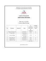(Tiểu luận) logistics managementmidterm report  cat lai port
