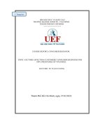 (Tiểu luận) topic factors affecting customers consumer behavior for 100% fresh milk of vinamilk