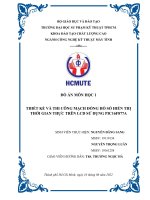 THIẾT KẾ VÀ THI CÔNG MẠCH ĐỒNG HỒ SỐ HIỂN THỊ THỜI GIAN THỰC TRÊN LCD SỬ DỤNG PIC16F877A