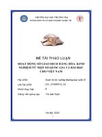 Đề Tài Thảo Luận Hoạt Động Sở Giao Dịch Hàng Hóa. Kinh Nghiệm Từ Một Số Quốc Gia Và Bài Học Cho Việt Nam.pdf