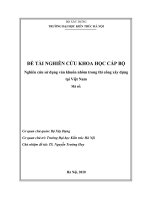 Báo cáo đề tài ván khuôn nhôm