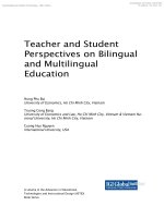 Teacher and student perspectives on bilingual and multilingual education