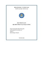Bài thảo luận pháp luật đại cương  bài tập về thừa kế