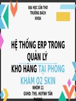 Hệ thống erp trong quản lý kho hàng tại phòng khám o2 skin